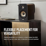 Polk Audio Signature Elite ES20 Bookshelf Speakers, Pair, Stunning Black