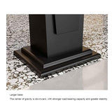 Curved Metal Lectern Podium Stand, Portable Presentation Podium with Open Storage Shelf