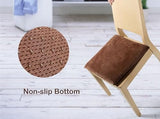 Augld Square Chair Seat Cushion Memory Foam Chair Cushion for Kitchen, Dining,Office or Car 18x18 in Coffee