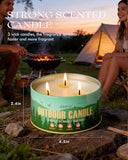 AOOVOO Citronella Candles Outdoor - 3 Wick 12oz Large Camping Candle, Soy Wax Non Toxic, Strong Citronella Scented Candle for Patio Backyard Garden Picnic