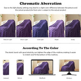 NEWCOSPLAY Super Soft Throw Blanket Purple Premium Silky Flannel Fleece 3D Checkered Lightweight Bed Blanket All Season Use (Purple Checkered, Throw(50"x70"))