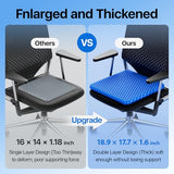 Gel Seat Cushion, Cooling seat Cushion (Super Large & Thick), Breathable Honeycomb Design Absorbs Pressure Points Seat Cushion