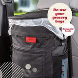 Lusso Gear Car Trash Can - 2.5-Gallon, Black, Round - Leak-Proof & Spill-Proof Lid & Waterproof Removable Liner