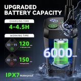 InkTrail Portable Camping Shower with Heater, Long-Lasting 6000mAh Rechargeable Camping Shower with Sprayer Head,4 Spray Modes,IPX7 Waterproof Outdoor Camp Pump for Hiking, Travel, Car, Pet
