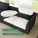 HONBAY Modular Sectional Sofa Couch with Storage, Modern U Shaped Sectional Sofa