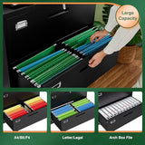 Letaya File Cabinets,4 Drawer Metal Lateral Filing Organization Storage Cabinets with Lock