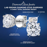 IGI Certified Lab Grown Diamond Stud Earrings