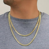 Nuragold 10k Real Yellow Gold Miami Cuban Link 6mm Solid Chain Necklace - 28"