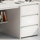 Stylish 140cm Desk with Sideboard Modern Study Table with 3 Drawers Home Office Furniture Compact Computer Desk No Chairs Included Perfect for Small Spaces