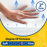 AAAAAcessories D-Shaped Chair Cushions, 2" Thick Dining Chair Pads with Ties and Removable, Oatmeal Beige