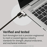 Kensington Universal 3-in-1 Keyed Laptop Locking Cable, Computer Security Keyed Lock