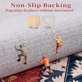 SERISSA 10x14 Washable Non Slip Boho Area Rug for Living Room