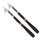 Fishing Rod, 6.9ft 2Pcs Telescopic Fishing Rods Set, Carbon Fiber Fishing Pole, 2PCS Spinning Rod and Reel Combo with Carrier Bag Freshwater Fishing Rod and Reel Combos Kits Fishing Gear