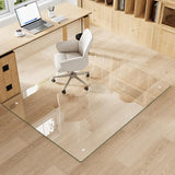 Tempered Glass Chair Mat for Carpet & Hard Floor, 46"x55" Office Chair Mat