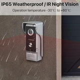 Wireless WiFi Video Doorbell Intercom System, 1080P Video Door Camera with Monitor