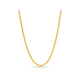ONTHOLOGIE Gold Vermeil 3.2 mm Rope Chain Necklace for Women - 24 Inch 18k Gold Vermeil Sterling Silver 925K Necklace, Trendy Gifts and Necklaces for Her