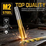 ATIVITOL 5-40 UNC Tap and #38 Drill Bit Set, M2 HSS Threading Drill and Tap Set, Combination of Drill and Tap Kit for Stainless Steel and Metal