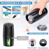 Rechargeable Long Point Pencil Sharpener for Artist, Fast Sharpen & Auto Stop, 8-17mm Long Point