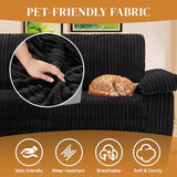 Modular Sectional Sleeper Sofa with Pull Out Bed, 104" U Shaped 7 Seat Cloud Sectional Couches for Living Room