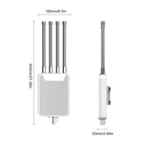Vvikizy High Power Outdoor Wireless Router, 3000M WiFi 6 with 4 External 7dBi Antennas, Support POE for Large Outdoor Areas Farms Estates (US Plug)