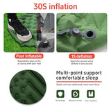 BUERTS Camping Sleeping mat and Inflatable Pillow - Set, Portable, Ultra-Light, Thickened, Quick to inflate in 30s, can be Spliced. Suitable for Backpacking, Hiking, Camping and Other Scenes