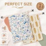 2 Pack Beeswax Bread Bags, Reusable Organic Cotton Bread Storage Bags