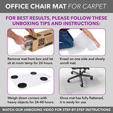 Office Chair Mat for Carpet – Computer Desk Chair Mat for Carpeted Floors (36” x 48”) OFM