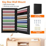 144 Position Key Lock Box Wall Mount with Combination Lock, Anti-theft Heavy Duty Key Safe with Adjustable Racks