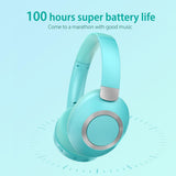 Active Noise Cancelling Headphones, 100H Playtime Headphones Wireless Bluetooth, Bluetooth Headphones with Mic (light green) EAORUL