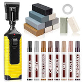 Laminate Wood Floor Repair Kit, Wax Melting Tool with Display (Gray)