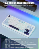 Wireless Mechanical Keyboard, Hot Swappable Creamy Keyboard, Pre-lubed Reaper Switches