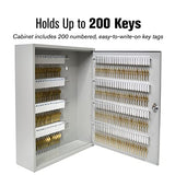 BankSupplies STEELMASTER Key Holder Cabinet - 200-Key Cabinet - 200 Easy-to-Write-On Key Tags