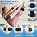 Ankle Weights Set of 2 (2 lb Each) Adjustable Wrist Weights for Women Men Wearable Arm Leg Weight for Pilates, Running, Walking, Workout, Yoga, Black
