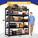 Set of 4 Garage Shelving Heavy Duty Storage Shelves, Adjustable Metal Shelving Unit