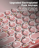 TK950 Typewriter Keyboard Wireless Mechanical Keyboard, 104 Keys Aesthetic Typewriter Keyboards with White Backlit