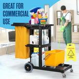 Cleaning Caddy with Wheels, for Housekeeping, Janitor, Custodian, House Keeping, Maintenance, Rolling Supply Organizer