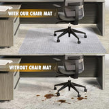 BesWin Office Chair Mat for Carpet, 36" x 48" Heavy Duty Hard Material Computer Chair Mat