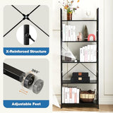 5 Tiers Bookshelf, Classical Book Shelf, Tall Display Shelves in Living Room/Home/Office