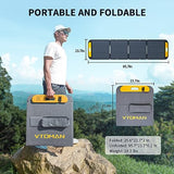 VTOMAN Jump 600X Solar Generator with 200W Solar Panel, 299Wh Portable Power Station with 2x 600W AC Outlets (Surge 1200W) for Outdoor Camping, Vehicle Emergency, Electric Backup