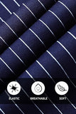 GINGTTO Mens Dress Pants Slim Fit Stretch Pinstripe Pants Men Casual Navy Blue 30Wx30L