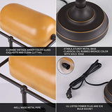 Liylan Banker Desk Lamp Touch Control, Vintage Banker's Desk Lamp with USB Port, 3 Way Dimmable Desk Lamps