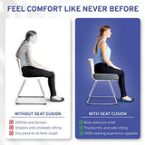 ComfySure Seat Cushion Extra Large - Firm Memory Foam Chair Pad for Recliner, Wheelchair, Office Chair, Stadium 19”x17”x3”