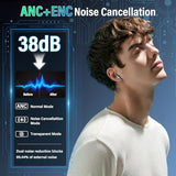 Wireless Earbuds with Touch Screen, Bluetooth 5.4 Headphones, ANC/ENC Noise Cancelling