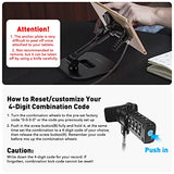 iPad Lock Security Cable w/Adhesive Plates, 6Ft Keyless 4 Digit Combination Tablet Lock Kit