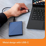 Blue, Portable External Hard Drive, backup software with defense against ransomware