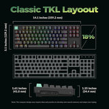 Wireless Mechanical Keyboard Hot Swappable Hall Effect Magnetic Switches 2.4 GHz/Bluetooth
