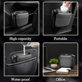 OUDEW 2 Packs Car Trash Can with Lid, Built-in Storage Garbage Bag Leakproof Vehicle Trash Car Accessories for Interior, Mini Garbage Bin