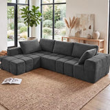116" Modular Boneless Couch for Living Room