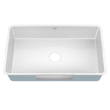 KRAUS Pintura 32-inch Porcelain Enameled Steel Undermount Single Bowl Kitchen Sink in White, KE1US32GWH