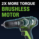 Greenworks 48V (2 x 24V) 17" Brushless Cordless Lawn Mower + 24V Drill / Driver, (2) 4.0Ah USB Batteries (USB Hub)